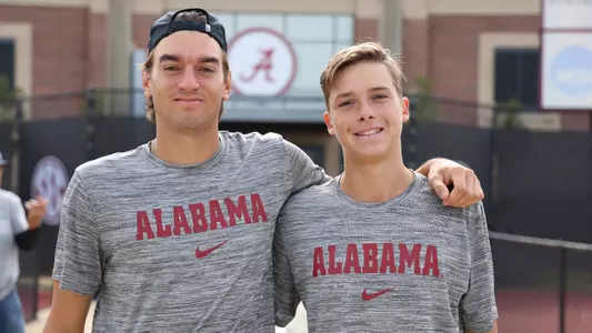 Filip Planinsek and Andrii Zimnokh pose for photo