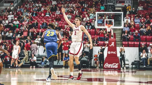 Grant Nelson Three Point Celebration vs. Morehead State