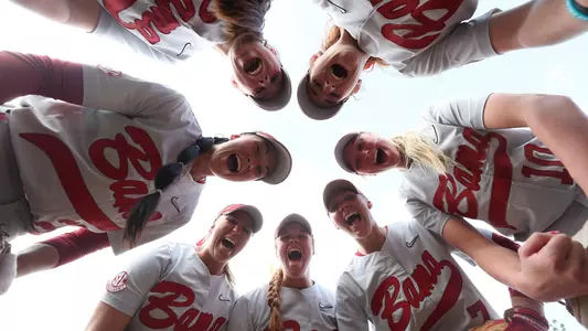 Alabama softball pregame circle at Tennessee (March 25, 2023)