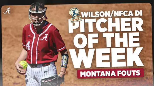 Montana Fouts NFCA Pitcher of the Week Graphic (April 11, 2023)