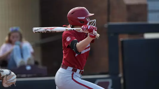 Larissa Preuitt batting vs. Mississippi State (April 14, 2023)