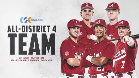 CSC All-District 4 Team - Jim Jarvis, Grayson Hitt, Ben Hess, Andrew Pinckney, and Caden Rose