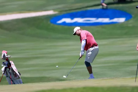 Alabama golfer Canon Claycomb chips during day two of the NCAA Championship Finals at Grayhawk Golf Club - Raptor Course in Scottsdale, AZ on Saturday, May 27, 2023.
Photo by Rodger Champion