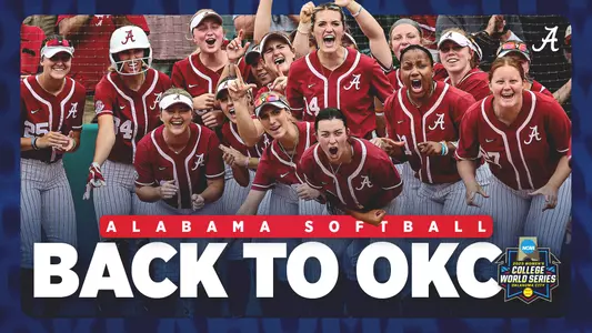 Alabama Softball 2023 Women's College World Series Bound Graphic