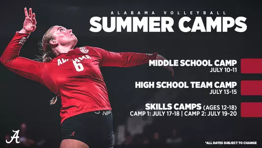 2023 Alabama Volleyball Camp graphic