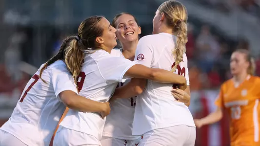 Team in action against Tennesee at University of Alabama Soccer Complex in Tuscaloosa, AL on Tuesday, Aug 8, 2023.