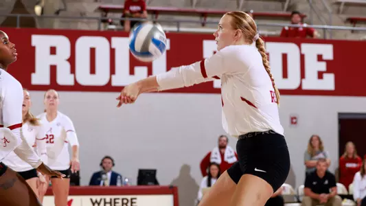Kendyl Reaugh hits the ball.