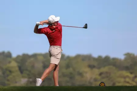Alabama golfer Jonathan Griz swings a club during SEC Match Play Hosted by Jerry Pate at Country Club of Birmingham in Birmingham, AL on Tuesday, Sep 26, 2023.