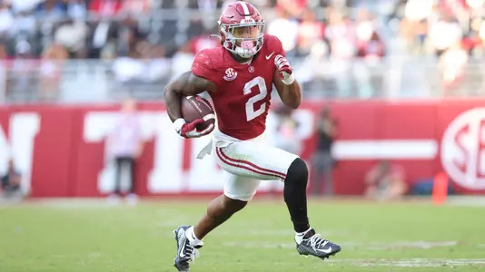 9/23/23 MFB Alabama vs Ole Miss
Alabama running back Jase McClellan (2)
Photo by Jeff Hanson