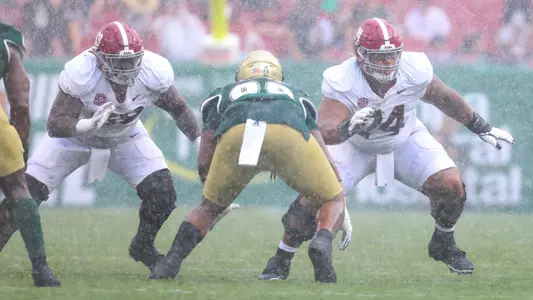 9/16/23 MFB Alabama vs USF
Alabama offensive lineman Terrence Ferguson II (69)
Alabama offensive lineman Kadyn Proctor (74)
Photo by Jeff Hanson
