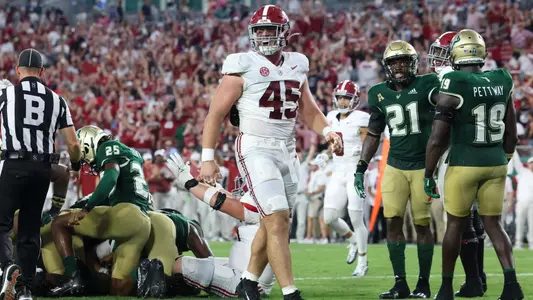 9/16/23 MFB Alabama vs USF
Alabama tight end Robbie Ouzts (45)
Photo by Jeff Hanson