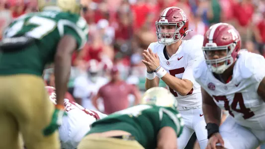 9/16/23 MFB Alabama vs USF
Alabama quarterback Ty Simpson (15)
Photo by Jeff Hanson