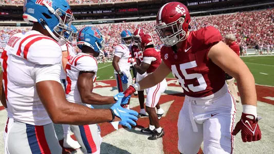 9/23/23 MFB Alabama vs Ole Miss
Alabama tight end Robbie Ouzts (45)
Photo by Jeff Hanson