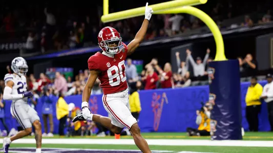12/31/22 MFB Alabama vs Kansas State
Alabama wide receiver Kobe Prentice (80)
Photo by Jeff Hanson