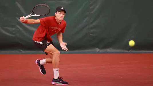 Planinsek hits the ball