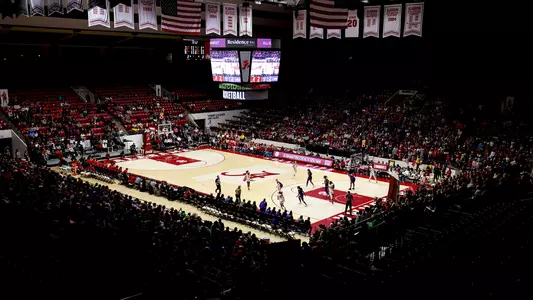 View of the court at Coleman Coliseum