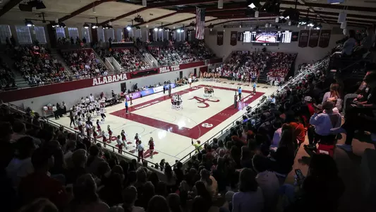 A record crowd of 3,800 packs Foster Auditorium as Alabama faces No. 14 Texas (Nov. 17, 2024)