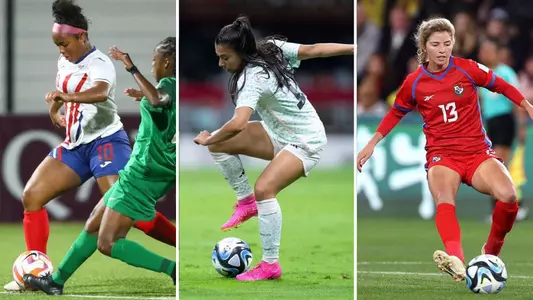 Garcia, Tanner and Reyes dribbling the ball for respective national teams