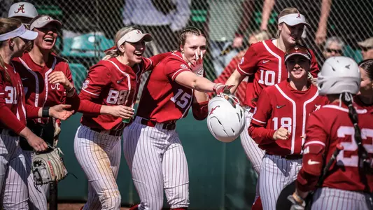 Kendal Clark (15) celebrates after a home run over UAB (Feb. 25, 2024)