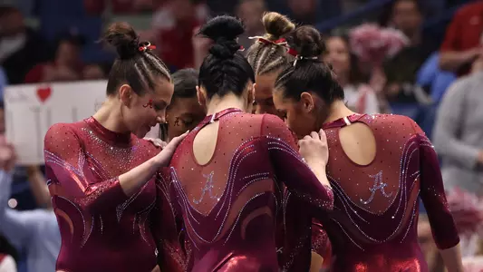 Alabama Gymnastics Team Huddle