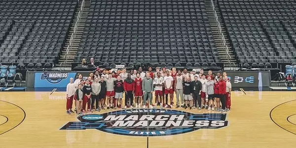 Men's Basketball Team Photo at 2024 Sweet 16