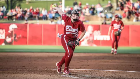 Jocelyn Briski (23) pitching vs. Ole Miss (April 6, 2024)