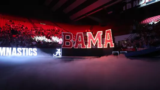 Lighted sign reading Bama