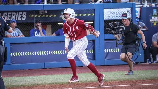Marlie Giles (34) celebrates heading home after hitting a home run vs. Duke (May 31, 2024)
