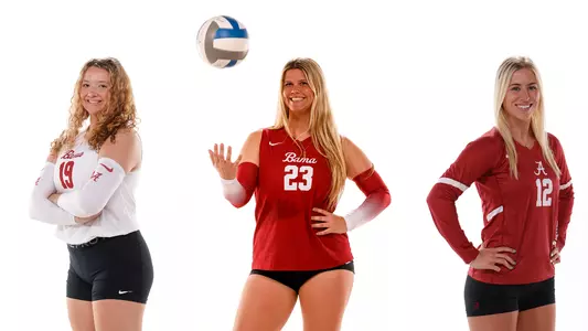 Incoming volleyball transfers Kayla Keshock Natalie Repetti and Paris Thompson
