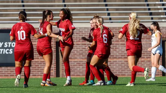Gianna Paul and team celebrate goal