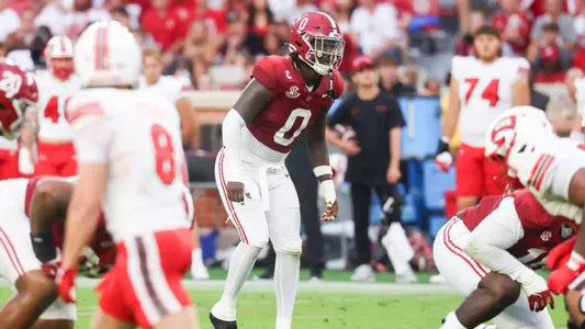 8/31/24 MFB Alabama vs Western Kentucky
Alabama Linebacker Deontae Lawson (0)
Photo by Jeff Hanson