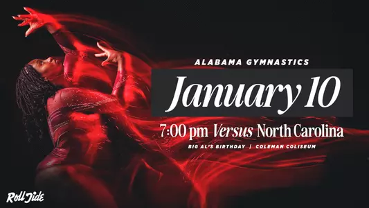 Alabama Gymnastics UNC preview graphic