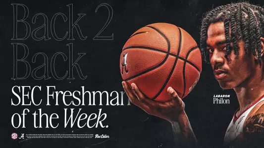 Labaron Philon Back-to-Back SEC Freshman of the Week