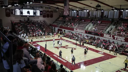 Wide shot of crowd watching Alabama Volleyball vs. Texas A&M (Oct. 5, 2025)