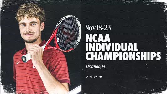 Matic Kriznik on good luck graphic for NCAA Championships