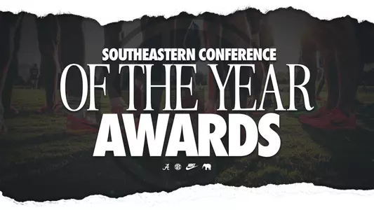 Alabama Cross Country SEC Of Year Awards Announcement graphic