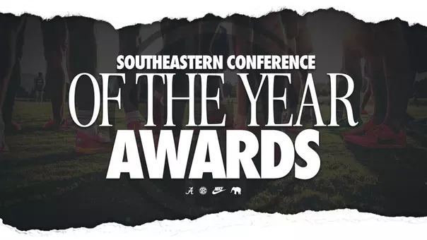 Alabama Cross Country SEC Of Year Awards Announcement graphic