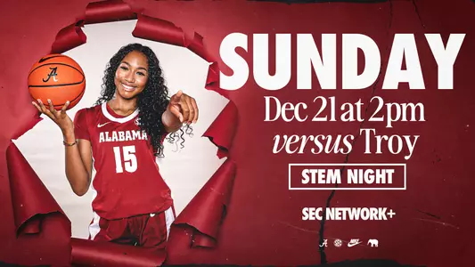 Alabama WBB vs. Troy Sunday