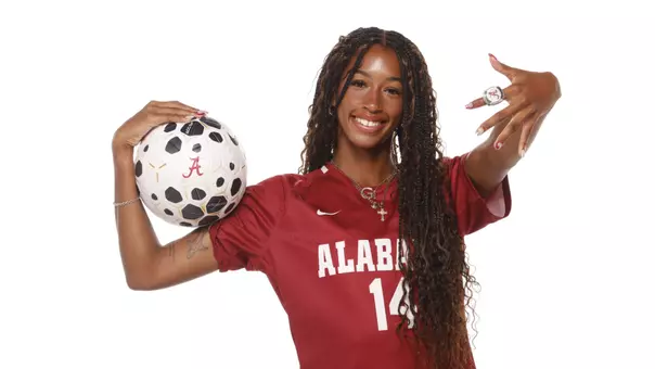 Gianna Paul posing on white background