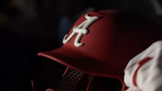 Softball helmet in the dugout vs. Michigan State (Feb. 7, 2025)
