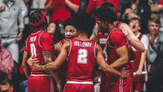 Men's Basketball Huddle vs. Auburn