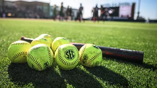 Softballs and a bat laying in the grass (March 21, 2025)