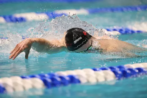 Alabama Swimmer Charlie Hawke during NCAA Championships at Weyerhaeuser King County Aquatic Center in Federal Way, Wa on Friday, Mar 28, 2025.