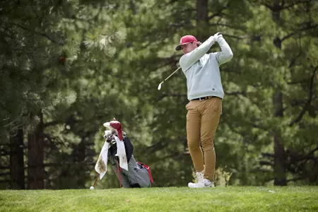 Alabama Golfer Nick Gross competes in the NCAA Reno Regional at the Montreux Golf Club in Reno, NV on Tuesday, May 13, 2025.