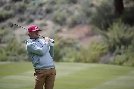 Alabama Golfer Nick Gross competes in the NCAA Reno Regional at the Montreux Golf Club in Reno, NV on Tuesday, May 13, 2025.