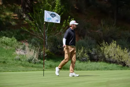 Jones Free walks off the green at the NCAA Reno Regional
