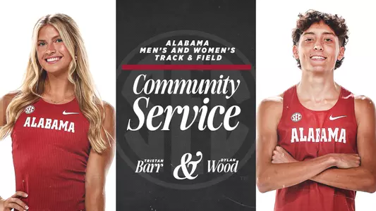 Alabama Track SEC Community Service Tristan Barr and Dylan Wood