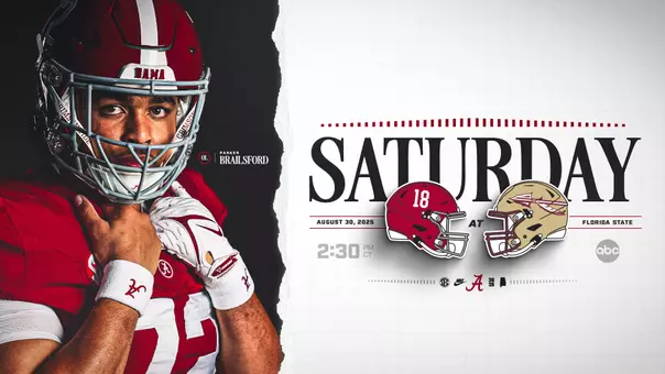Football vs. Florida State on Saturday, August 30 at 2:30 p.m. CT televised on ABC