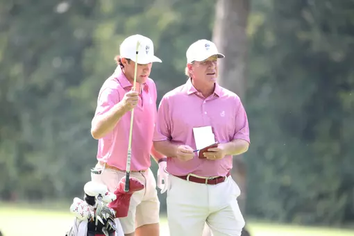 Alabama Men's Golf Head Coach Jay Seawell on the course during the OFCC/Fighting Illini Invitational at Cook County in Illinois, AL on Sunday, Sep 21, 2025.