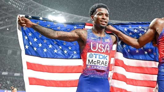 Former Alabama track student-athlete Khaleb McRae